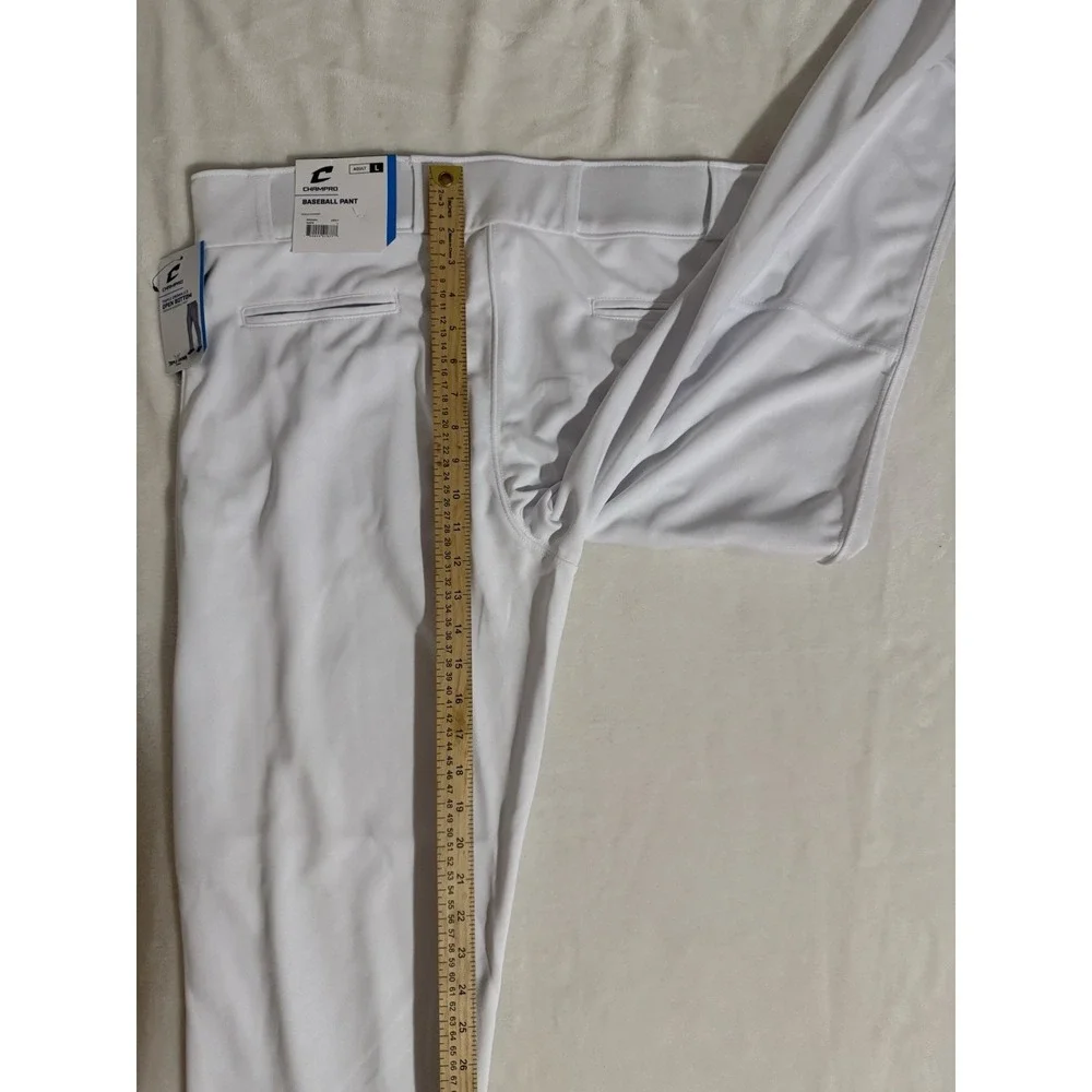 NWT CHAMPRO Triple Crown 2.0 Open Bottom Baseball Pants White ~ Size L